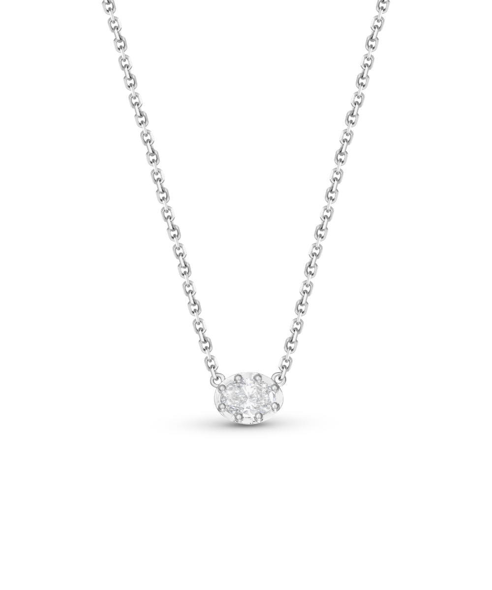 Sloan Oval Diamond Necklace classajewellers
