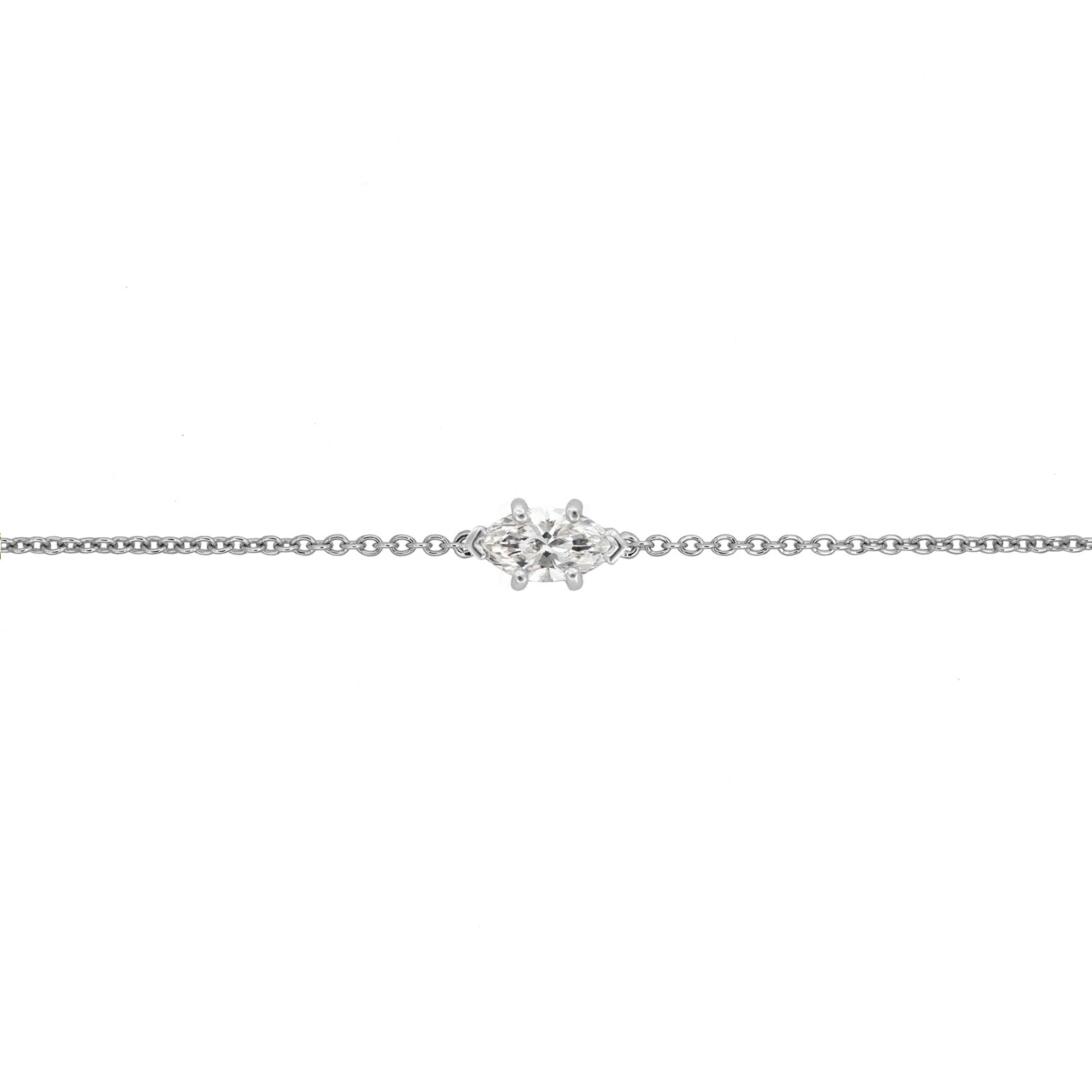 Marquise Solitaire Diamond Bracelet