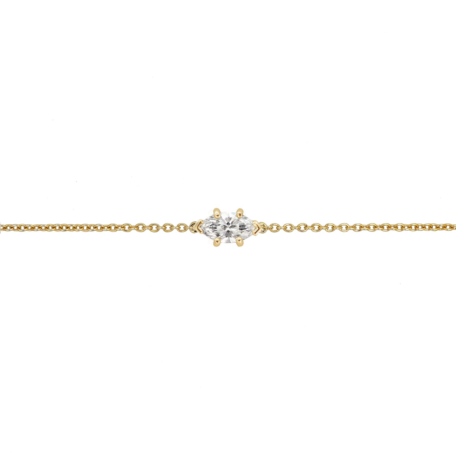 Marquise Solitaire Diamond Bracelet