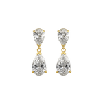 Sophia Double Pear Diamond Drop Earrings