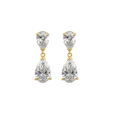 Sophia Double Pear Diamond Drop Earrings