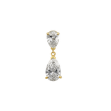 Sophia Double Pear Diamond Drop Earrings classajewellers