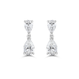 Sophia Large Pear Diamond Drop Earrings