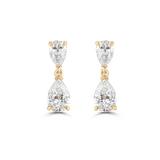 Sophia Large Pear Diamond Drop Earrings