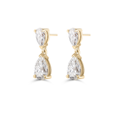 Sophia Large Pear Diamond Drop Earrings