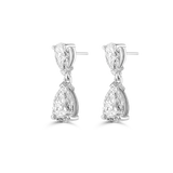 Sophia Large Pear Diamond Drop Earrings