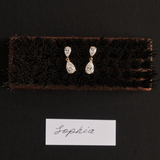 Sophia Large Pear Diamond Drop Earrings