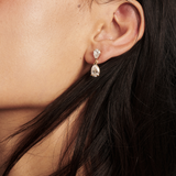Sophia Large Pear Diamond Drop Earrings