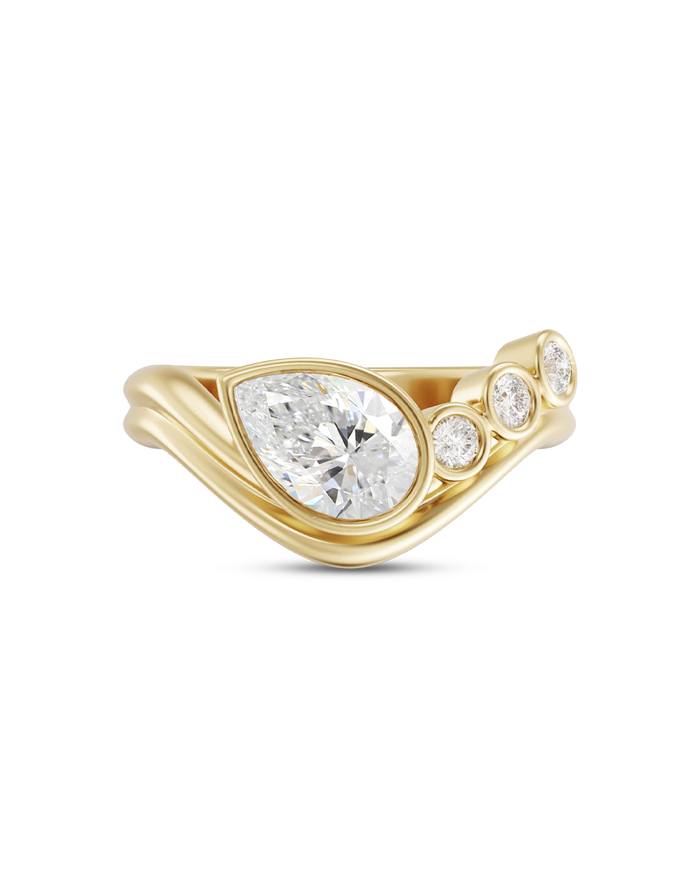 Soraya 1.31ct East West Pear Diamond Ring