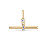 Birthstone T-Bar Pendant - Yellow Gold classajewellers