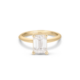 Tayla 2.02ct Emerald Diamond Knife Edge Engagement Ring