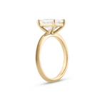 Tayla 2.02ct Emerald Diamond Knife Edge Engagement Ring