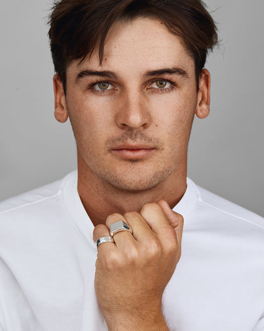 Connor Rozee x Class A Men's Sterling Silver Engravable Rings