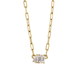 Bridget Large Toi et Moi Necklace - 9ct Yellow Gold