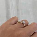 Two Tone Round Bezel Diamond Ring classajewellers