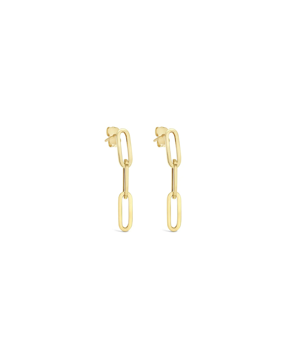 Small Paperclip Drop Earrings