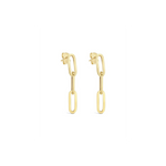 Small Paperclip Drop Earrings