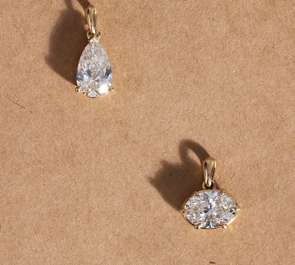 Leila Pear Diamond Necklace