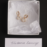 Victoria Drop Diamond Huggies