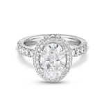 2.17ct Oval Diamond Halo Engagement Ring