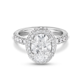 2.17ct Oval Diamond Halo Engagement Ring
