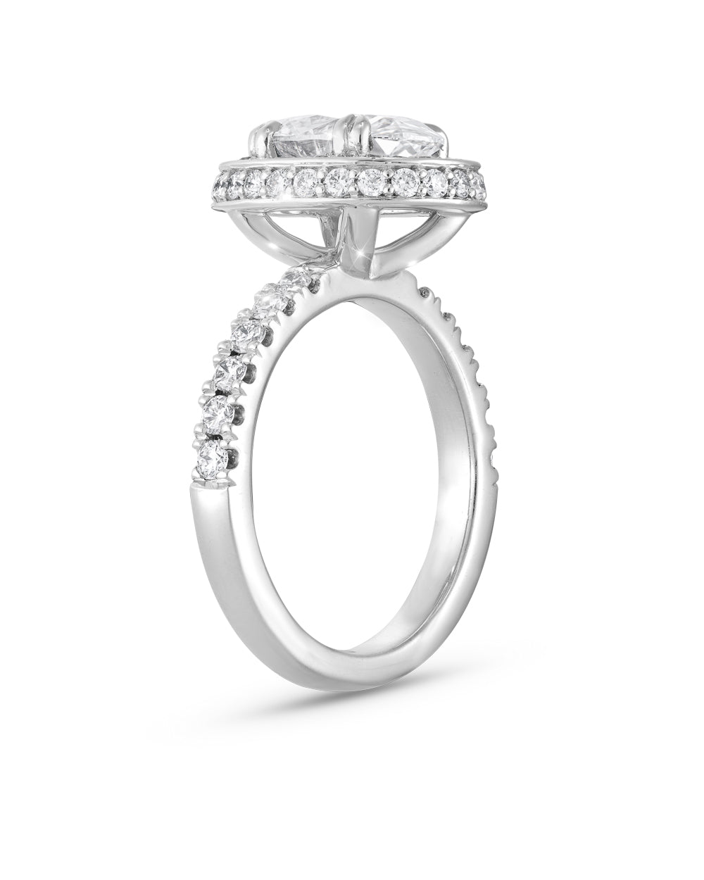 2.17ct Oval Diamond Halo Engagement Ring