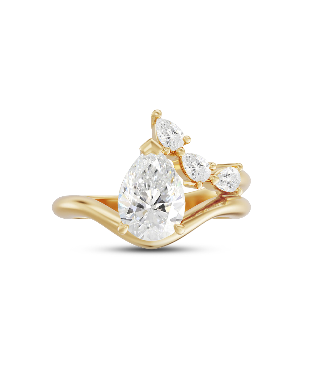 Yasmin 1.53ct Pear Diamond Ring