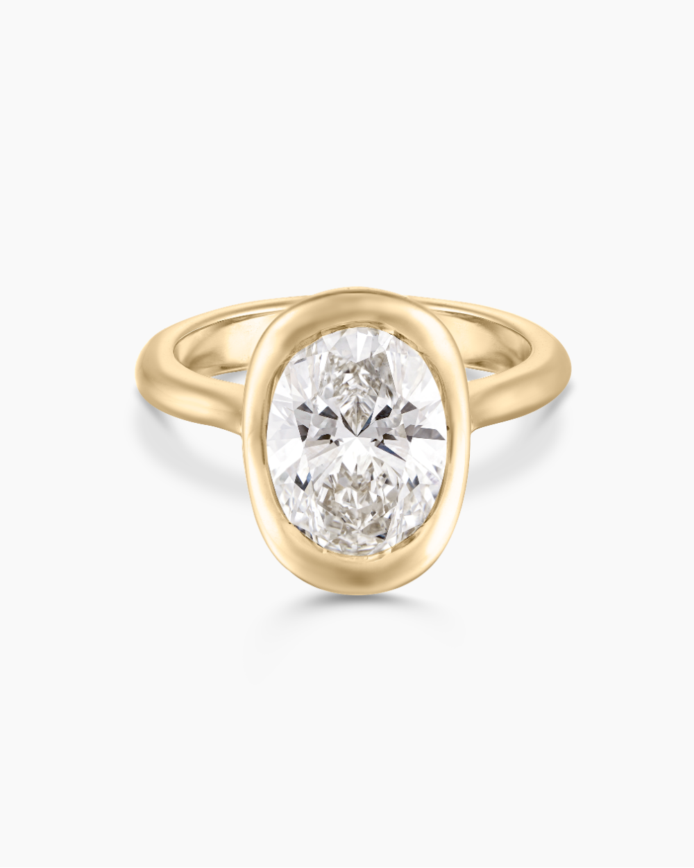 Zoe Oval Bezel Diamond Engagement Ring classajewellers