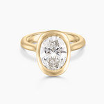 Zoe Oval Bezel Diamond Engagement Ring classajewellers