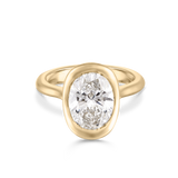 Zoe Oval Bezel Diamond Engagement Ring