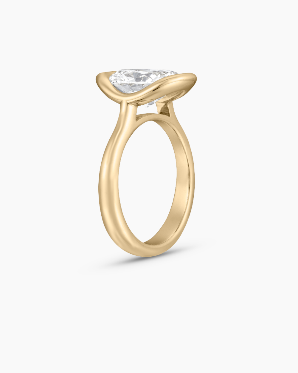 Zoe Oval Bezel Diamond Engagement Ring classajewellers