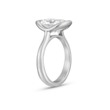 Zoe White Gold Oval Bezel Diamond Engagement Ring