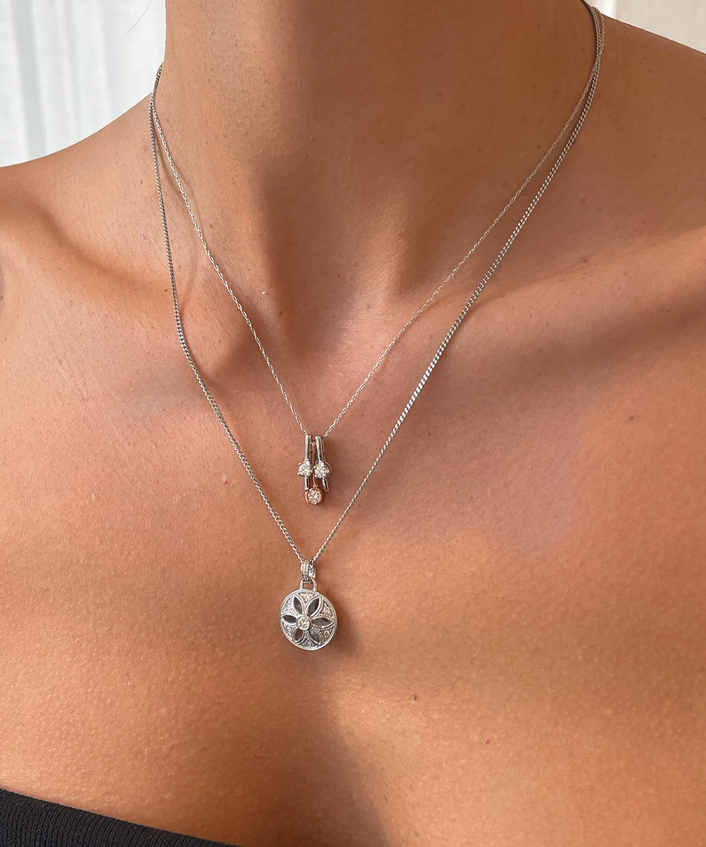 Floral Diamond Pendant