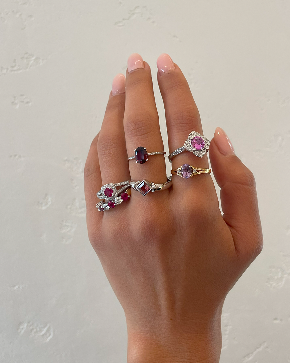 Ruby & Diamond Halo Ring