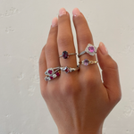 Ruby & Diamond Halo Ring