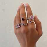 Ruby & Diamond Halo Ring