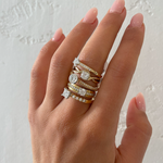 Two Tone Round Bezel Diamond Ring