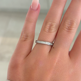 Bead Set Diamond Band in Platinum