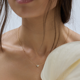 Bezel Heart Diamond Necklace