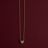 Bezel Heart Diamond Necklace