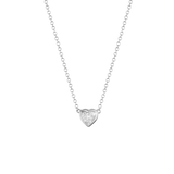 Bezel Heart Diamond Necklace