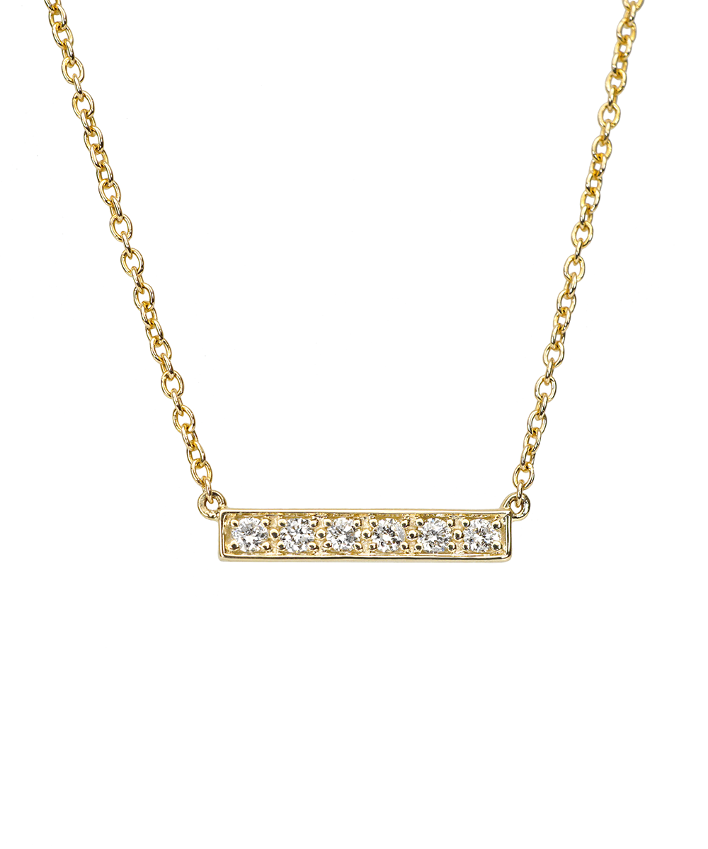 Blaze Diamond Bar Necklace