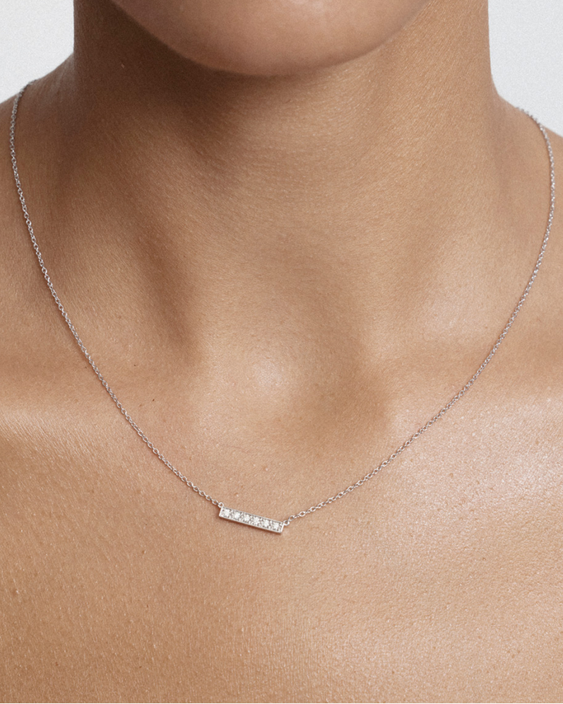 Blaze Diamond Bar Necklace