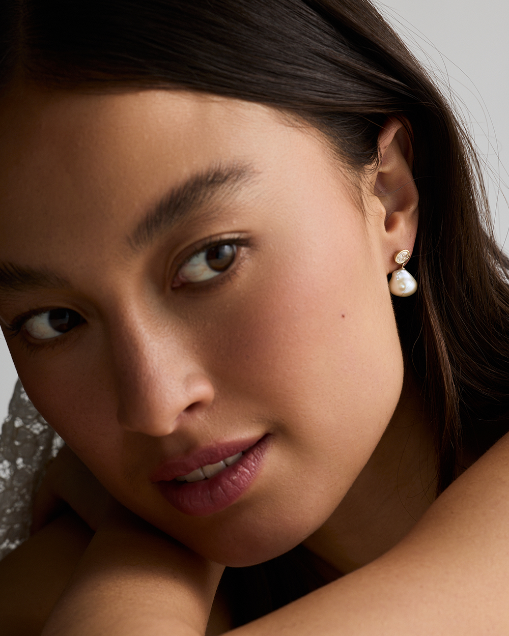 Violet Baroque Pearl Earrings