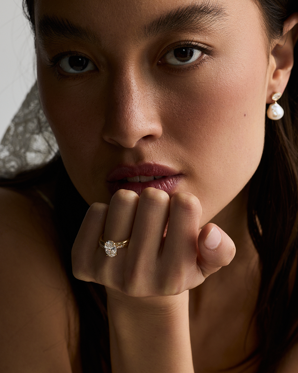 Violet Baroque Pearl Earrings