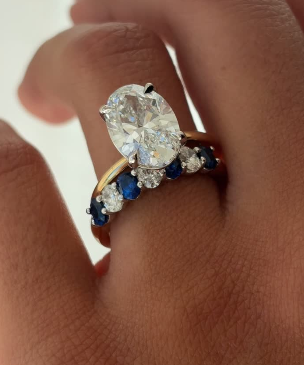 Carolyn Sapphire and Diamond Band classajewellers