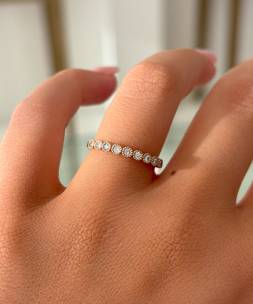 Cassia Bead Set Diamond Band