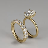 Natalie Oval Claw Set Diamond Ring