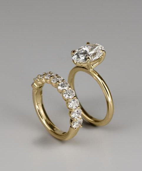 Natalie Oval Claw Set Diamond Ring