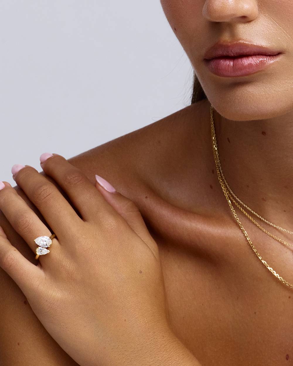Celine Pear Toi et Moi Diamond Ring classajewellers